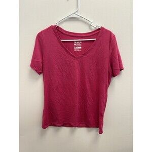 The Nike Tee Top Shirt Large Adult Blue Pink Fit Athletic Cut Swoosh Womens L